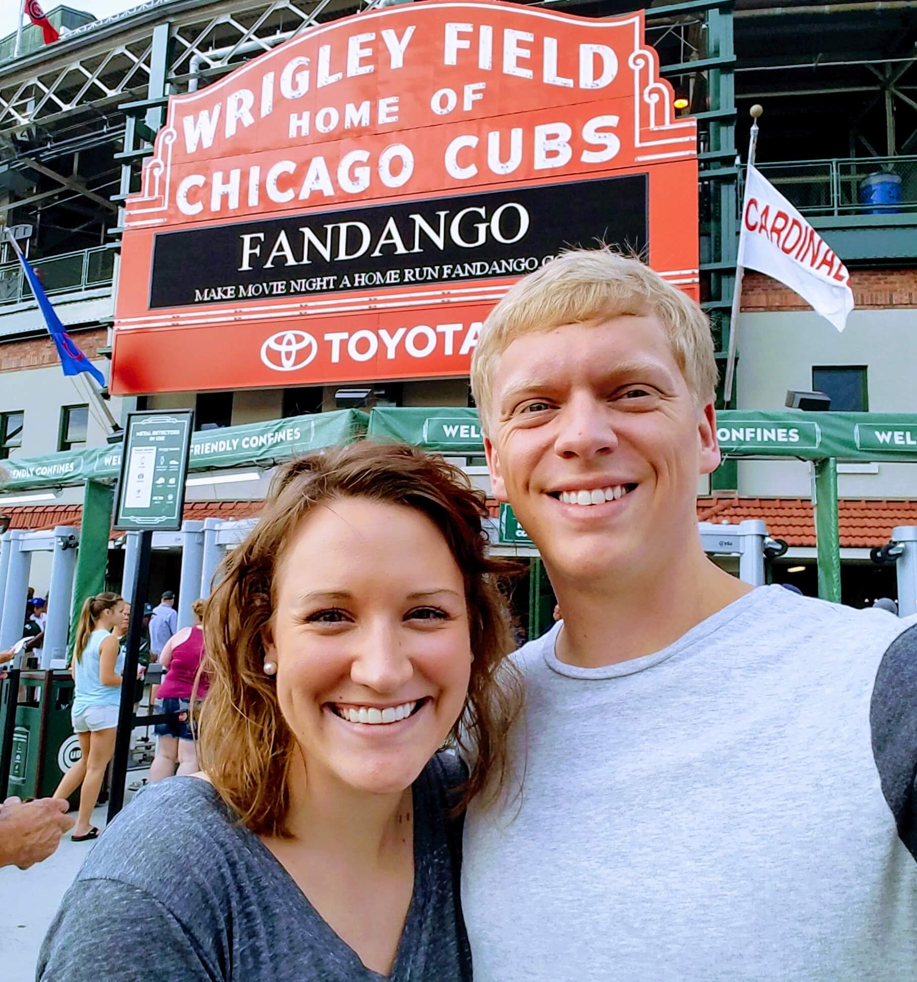 Corinne and me at Wrigley Field